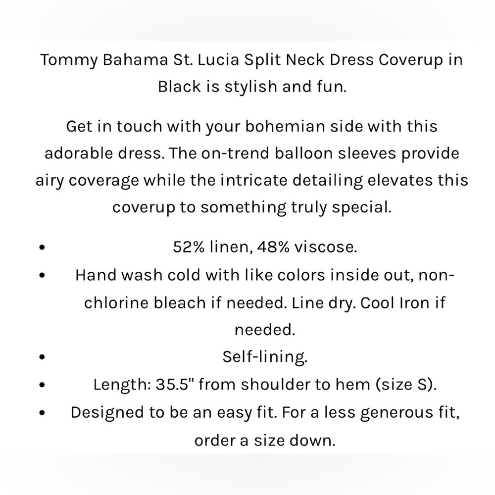 Tommy Bahama St. Lucia Dress in Black - Picture 9 of 9